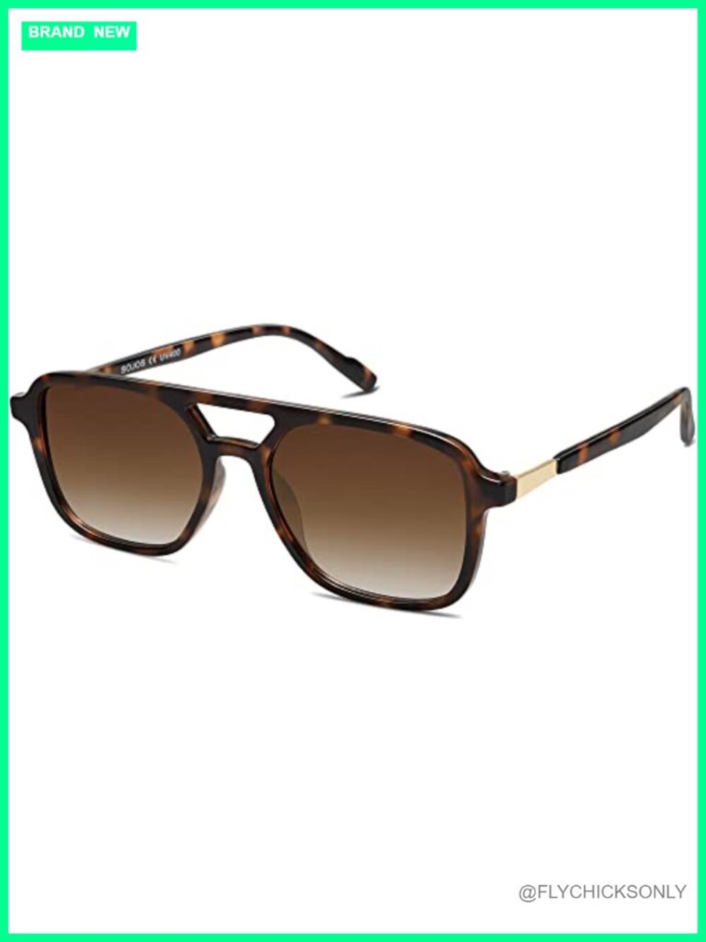 Retro Aviator Sunglasses UV400 Shield Frame